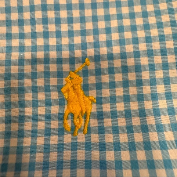 Ralph Lauren Men’s Button Down Shirt Blue/ White Gingham Sz XL - Picture 3 of 9